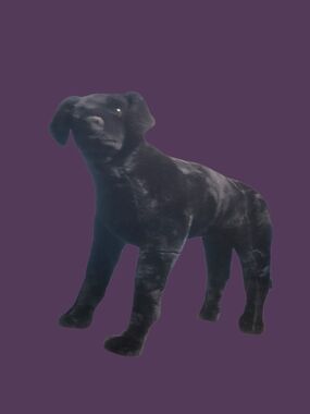 Black Plush Dog Toy - Soft Pet Plushie